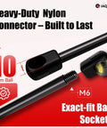 24 Inch Gas Struts Lift Supports 70 Lb Each, Heavy Duty Shocks with 10mm ball sockets and M6 connector details
