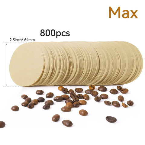 Unbleached Round Coffee Filter Papers 800 Count Replacement Packs Compatible With Aeropress Coffee Makers And Espresso Machines Disposable Coffee Tea Filters