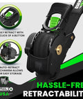 Retractable Ratchet Straps 4 Pack 1 Inch By 10 Foot Auto Self Retracting Tie Downs 1,209 Lbs Break Strength Black