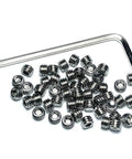 Durable 50 Piece 10-32 x 1/8 Inch Hex Socket Set Screws in 304 Stainless Steel with 3/32 Inch Allen Wrench ZDingTech Grub Screws Kit