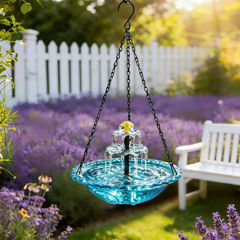 3 Tier Solar Bird Bath Fountain Pump With Soaring Waterfall Feature for Birdbath and Backyard Pond Outdoor Decor