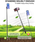 57 Inch Golf Monopod Selfie Stick With Magnetic Phone Holder Mount For Recording Swings And Putting, dual ground spike stability demonstration