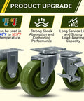 Beefy 4 Inch By 1.5 Inch Heavy Duty Oven Rack Casters Set Of 4 With 2800 Lbs Capacity High Temp Epoxy Wheels Galvanized Steel Yokes