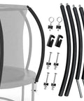 No Sweat Trampoline Enclosure Replacement Poles With Durable Foam Padding, curved tubes and attachments for 10 to 16 ft bouncers.