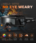 True Color Auto Darkening Welding Goggles Shade 4/5-9/9-13 With Grind Mode for eye protection, black frame and adjustable strap