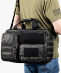 Deuce 4th Gen Tactical Diaper Bag For Dads With Included Changing Mat And Stroller Straps, black 600D polyester