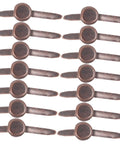 50 Pack Miniature Metal Fasteners and Close Pins for Scrapbooking Card Making and Craft DIY Brads Paper Fasteners shown arranged