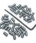 50-Piece 8-32 X 1/4 Inch Stainless Steel Allen Head Set Screws with 5/64 Inch Allen Wrench, hex socket grub screws