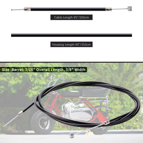 60 Inch Universal Throttle Cable Kit For Go Karts Go Carts Minibikes Mini Bikes ATVs And Cycles Ready To Install