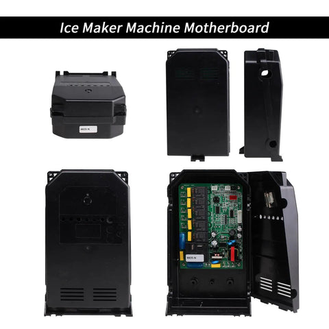Industrial Ice Maker Control Board Kit 6 Part Set With 3.5 Inch Touch Display For Cube Ice Machines Pro Grade OEM Replacement Pack With Main Board Display Screen Water Temp Switches Float Switches Condenser Sensor And Connectors, black plastic controller box