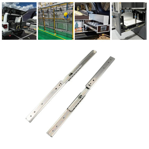 Two Pack 8 Inch Drawer Slides With Full Extension Ball Bearing Runners Heavy Duty Cold Rolled Steel Side Mount Hardware For Gaming Cabinets And Electronics Smooth Silent Glide, full-extension slide pair