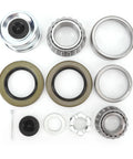 Boat Trailer Axle Bearing Kit For Tandem Axles 1.25 In To 1.75 In With Inner Outer Bearings Races Seals Pins Caps shown