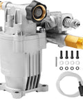 Heavy Duty Pressure Washer Pump Replacement With Three Quarter Inch Shaft Horizontal Mount 3400 PSI Max 2.5 GPM kit