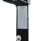 Ultimate Sailboat Rigging Tension Gauge For Quick Cable Checks, 0 To 800 Lb Range, Compatible With 3/32, 1/8, And 5/32 Inch Wire Rope, Hands Off Tension Tester For Standing Rigging, Tighten With Confidence. Black PT-1 sailboat rigging tension gauge with scale and cable chart