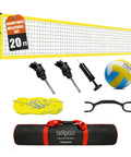 20 Ft Volleyball Net For Backyard And Outdoor Play With Adjustable Height Includes Ball Pump Boundary Line And Carry Bag For Beach Lawn And Park Easy Setup And Portable