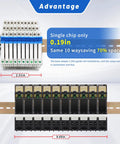 Slim 24V Relay Din Rail 5 Pin SPDT 1NO 1NC 6A 250VAC 24VDC 24VAC Coil with LED Indicator shown on DIN rail.