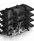 Heavy Duty Umbrella Base Weights Set Of 4 Fillable Water Bags For Patio Garden And Backyard Black Four Pack Easy To Fill With Water