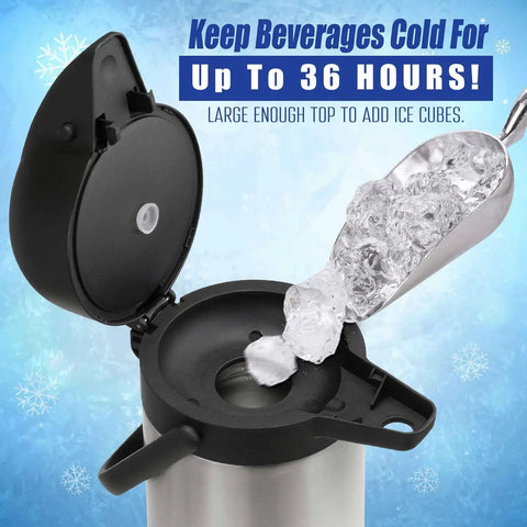 102oz Insulated Airpot Coffee Dispenser With Pump Keeps Coffee Hot Or Cold Up To 20 Hours, Stainless Steel Thermal Carafe For Parties And Big Gatherings, Perfect For Hot Drinks Water Tea Chocolate