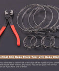 9Pcs Hose Clamp Pliers And CV Boot Clamp Kit With Small And Large Stainless Steel Clamps, red-handled pliers and clamps