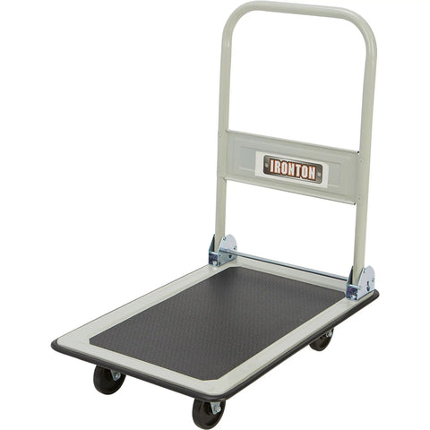Beefy Folding Platform Truck With 330 Lb Capacity, 29 In Long By 19 In Wide Platform, 4 In Casters, powder coat, non slip surface
