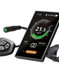 Ebike Display DPC18 For BBS01B BBS02B BBSHD UART Version Mid Drive Motor with HD screen and control pad, showing speed and trip data.