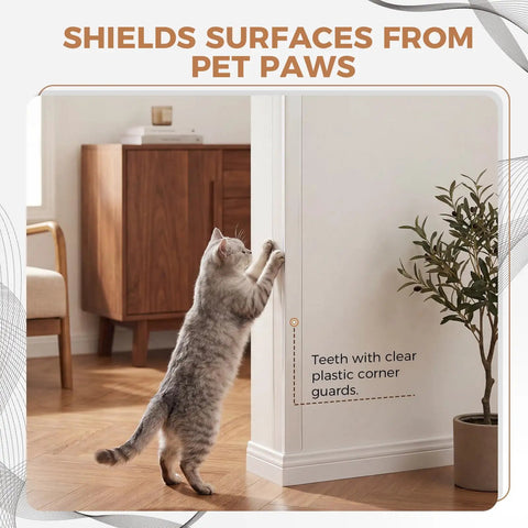 Bang For Your Buck Wall Corner Protector And Self Adhesive Clear Plastic Edge Guard Keep Your High Traffic Spots Tight With Solid Scratch Defense And Quick Peel Application 6 Pack protecting wall from cat scratches.