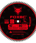 Image of 10-Inch 80-Tooth TCG Saw Blade for Aluminum, Non-Ferrous Metal and Plastic - 0.094-Inch Kerf, Five-Eighth-Inch Arbor.