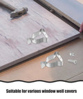 Heavy Duty Window Well Cover Retaining Clips 10 Pack Spring Clamps For Secure Basement Install Quick Easy Hold Down Kit Hardware, silver steel clips on cover