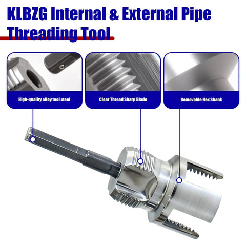 Internal And External Pipe Threading Tool Set For PVC Pipes One Half Inch Three Quarters Inch And One Inch Pro Electric Drill Compatible