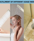 Solid Brass Handheld Shower Head With High Pressure Arc Design Brushed Nickel Finish, diverse usage scenarios shown