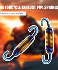 Two Pack Ride Ready Motorcycle Exhaust Springs 40mm To 60mm Universal Stainless Steel Reinforced Spring Hooks Multicolor Blue in sunset