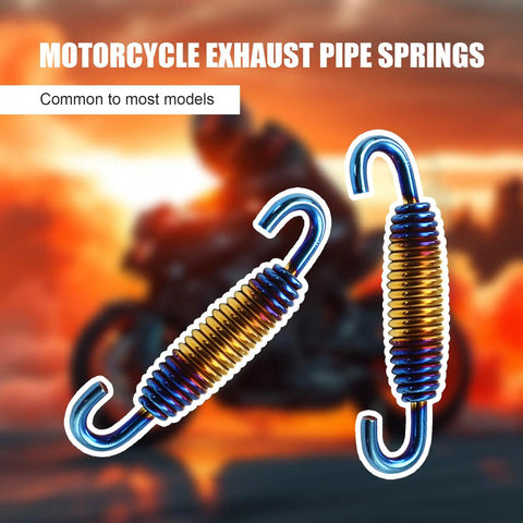 Two Pack Ride Ready Motorcycle Exhaust Springs 40mm To 60mm Universal Stainless Steel Reinforced Spring Hooks Multicolor Blue in sunset