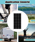 Zero Sweat 200W Hybrid Off Grid Power Rig Featuring 100W Vertical Axis Wind Turbine Combined With Premium Monocrystalline Solar Panel for diverse applications like boat, RV, roof, and camping.