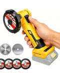 Tough As Nails Compact Three Inch Brushless Circular Saw Slides Right On To Your DeWalt 20 Volt Battery with blades.