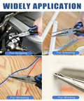 6 Inch Long Needle Nose Pliers With Side Cutting For Precision Gripping And Cutting In Nickel Chromium Steel in use