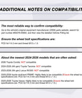 Image of compatibility notes for Lock Down Your Wheels With These Slick Chrome Wheel Lock Lug Nuts Set M12x1.5.