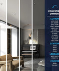 12 Pack 4 Inch LED Recessed Downlights With Integrated J Box, 5CCT Adjustable Shade, installed in modern living space.