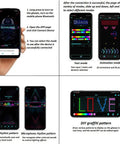 App control for Customizable RGB LED Glasses For Parties And Raves, USB Rechargeable Nightclub Style Shades With Lit LED Beads