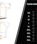 Trailseeker Cycling Jersey For Gravel, MTB, Bikepacking And Off-Road Riding size chart with measurements for unisex fit