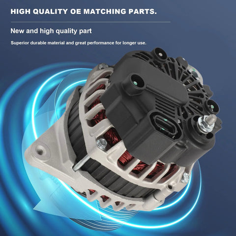 Alternator Replacement For Hyundai Elantra 2.0L 2007 2012 And Kia Soul 2.0L 2010 2011 Spectra Spectra5 2.0L 2007 2009 With 90A 12V 4 Groove Pulley