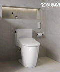 Top Shelf Slim Bidet Toilet Seat For Elongated Bowls With Instant Warm Water Jets Heated Seat in modern bathroom setting.