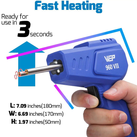 Plastic Welder Kit Pro Grade For Auto Body Repairs 110V With Ergonomic Grip And Led Lights, tool detail