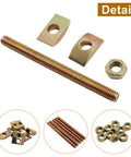 Beefy Heavy Duty M8x100mm Bed Frame and Furniture Hardware Kit components detailed view with bolts and connectors.
