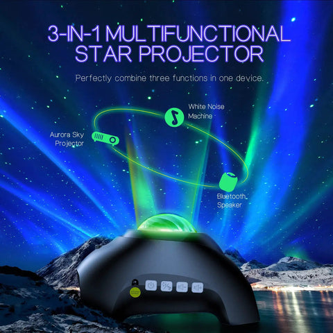 Galaxy Light Aurora Projector With 33 Effects LED Star Projector For Bedroom Nebula Lamp in a 3-in-1 multifunctional display