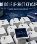 Durable PBT double-shot keycaps on a Full Size Gasket Mount Mechanical Keyboard With Wired Usb And Built In Windows Mac Switch