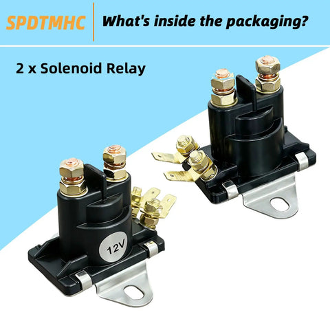 Beefed Up Two Pack 12V Trim Solenoid Starter Tilt Trim Pump Relay Solenoid For Outboard Motors 35 To 275 HP Replacement SAE J1171