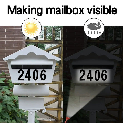Reflective Mailbox Numbers Set Digits 0 Through 9 With Transfer Tape Self Adhesive Waterproof Digit Stickers For Houses