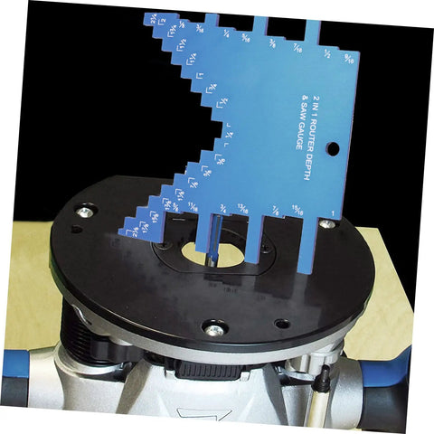 Table Saw Setup Blocks And Depth Gauge Aluminum Alloy Woodworking Small Square For Blade Height And Cutter Depth Crosscut Sled Guide Router Table Accessory You Can Rely On positioned on a router for depth measurement.