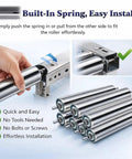Stainless Steel Conveyor Roller For Coyote Fence 2 Inch Diameter By 19.7 Inch Length Beefy Spring Loaded Rustproof Rollers installation