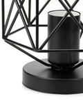 Close-up of Retro Black Industrial Cage Ceiling Light 2 Pack, Compact Semi Flush Mount Pendant Fixture with E27 Base.